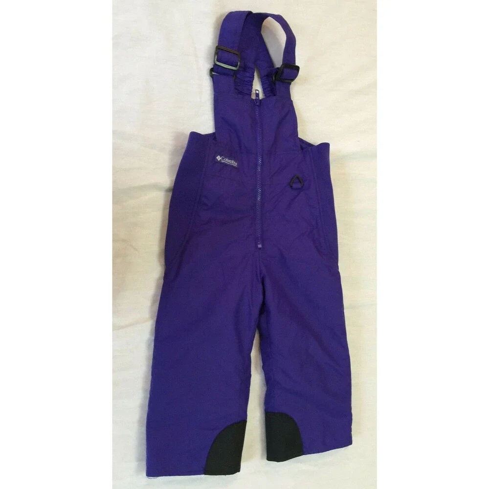 COLUMBIA GIRLS NYLON SNOW SKI OVERALLS PANTS SIZE 2/3